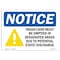 Signmission OSHA Notice Sign, 10" H, Rigid Plastic, Trash Cans Must Be Emptied In Sign With Symbol, Landscape OS-NS-P-1014-L-18726 - alternate 1